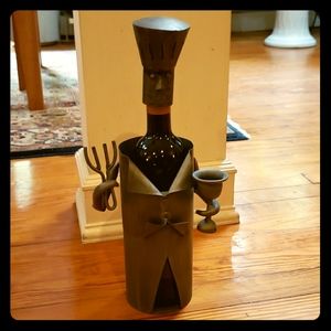 NEW metal wine holder bottle -chef